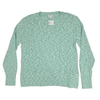 J. Crew Sweater Womens Small Green Ribbed Pullover Crewneck Cotton Solid BQ689 - Image 1 of 4