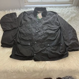 Walker & Hawkes Country Wear Herren 2XL Blackstone Wachsjacke schwarz neu mit Etikett $ 165 - Bild 1 von 12