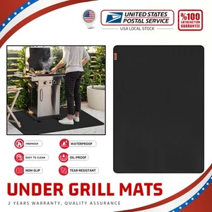 76X51 inches Under Grill Mats for Outdoor Fire Oil Resistant Reusable for Deck - Picture 1 of 19