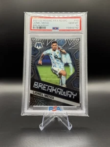 Lionel Messi 2021-22 Panini Mosaic FIFA RD/WC Breakaway PSA 10 Inter Miami CF - Picture 1 of 2