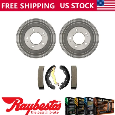 Rear Kit Brake Drums & Brake Shoes For 2007-2009 Hyundai Elantra - Raybestos - Image 1 of 4