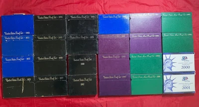 Lot of 24 DIFFERENT 1968-2001 US Mint Proof Sets - Image 1 of 4