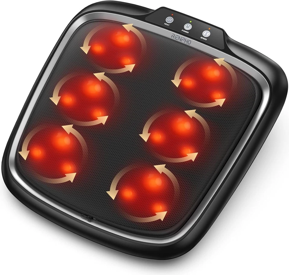 RENPHO FM062 Fußmassagegerät mit Wärme Shiatsu Elektrisch 18Massageköpfe ✅