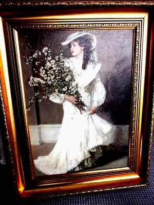 *Bildnis einer jungen LADY* PRINT/Druck "SPRING" nach d Künstler SIR JOHN LAVERY - Bild 1 von 4