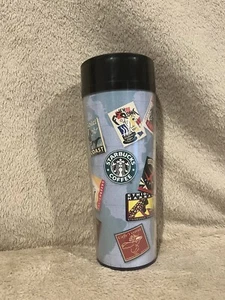 Starbucks Thermo Serv 12 oz. World Blends Travel Tumbler Black Lid RARE - Picture 1 of 4