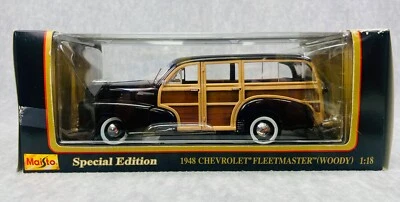 🇺🇸🇺🇸Maisto 1948 Chevrolet Fleetmaster Woody Wagon Black 1:18 🇺🇸🇺🇸 - Image 1 of 4
