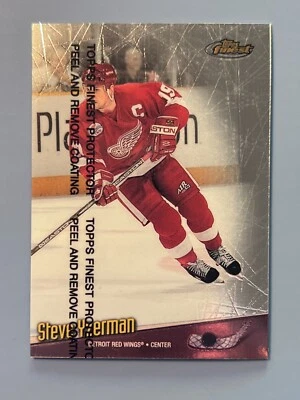 1998-99 TOPPS FINEST STEVE YZERMAN #72 DETROIT RED WINGS HOF - Image 1 of 2