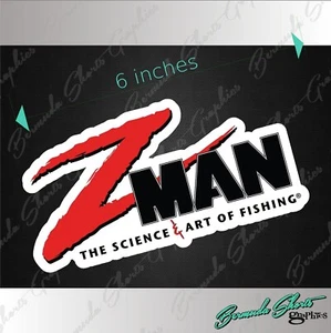 ZMAN / Z-Man Decal / Fishing Logo / 6" Vinyl Lures Decal Window Stickers si - Picture 1 of 3