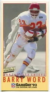 1993 GameDay #160 Barry Word Kansas City Chiefs - Picture 1 of 2