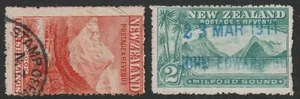 New Zealand 1898 Pictorial 5s and 2s fiscal cancels - Picture 1 of 2