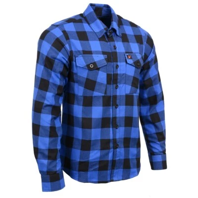 Milwaukee Leather 11634 Men's Flannel Plaid Long Sleeve Cotton Button Down Shirt - Image 1 of 4