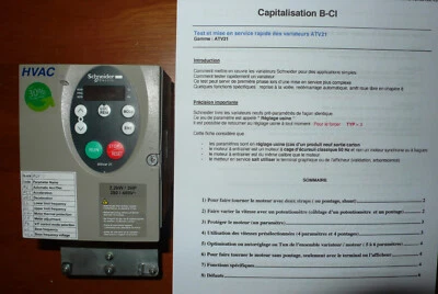 VARIATEUR VITESSE TRIPHASE 380V 2,2KW SCHNEIDER ELECTRIC ATV21HU22N4 ALTIVAR 21 - Photo 1/4