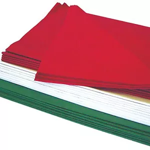 Weihnachten Seidenpapier 60 große Blätter rot grün weiß festlich Verpackung säurefrei - Bild 1 von 1