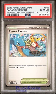 Pokemon Card PSA 10 Paradise Resort PORTUGUESE SVP 045 PT Worlds Promo EN 2023 - Picture 1 of 1