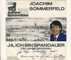 Single Joachim Sommerfeld Ja Ich Bin Ein Spandauer 750 Jahre Spandau