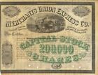 Signé William H. Seward Jr. Merchants Union Express Co. - Certificat boursier - A