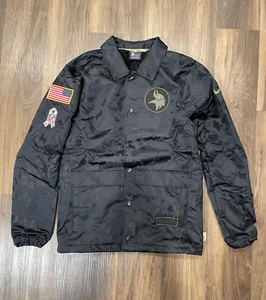 Nike Minnesota Vikings NFL Salute to Service Jacket Black Fleece Mens Size Small - Picture 1 of 8