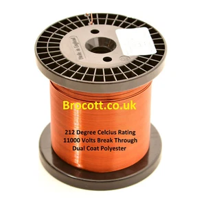 17AWG ENAMELLED COPPER WINDING WIRE, MAGNET WIRE, COIL WIRE 1KG Spool 17 GAUGE - Picture 1 of 3