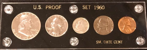 1960 US Proof Set Small Date Cent Free Ship Cover
