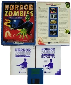 HORROR ZOMBIES FROM THE CRYPT Commodore AMIGA RARE Vintage Game - Picture 1 of 9