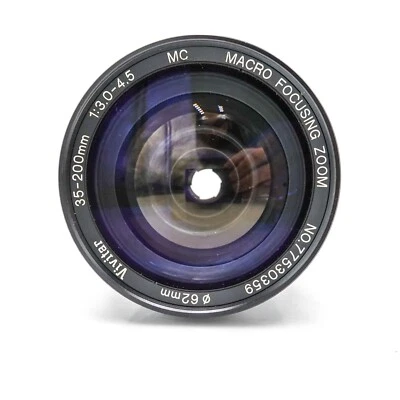 Vivitar 35-200mm f/3-4.5 Macro MC Zoom Camera Lens - N / AI-S Mount 7961 - Image 1 of 4