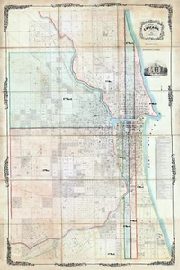 1853 Map of Chicago Cook County Illinois - Picture 1 of 4