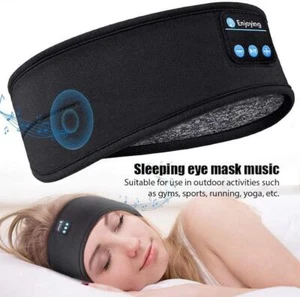 Wireless Bluetooth Sleep Headband Comfortable Side Sleepers Music Mask - Picture 1 of 11