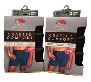 Fruit of the Loom Premium Crafted Comfort 6-pk Boxer Briefs Black Size S | $66 - Picture 1 of 6