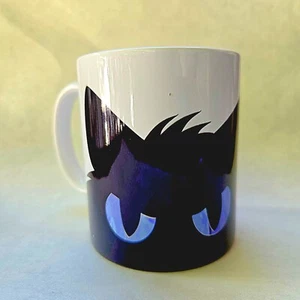 Taza de café de cerámica para gato negro con bromas de café hechas a mano - Imagen 1 de 6