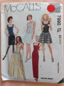 McCall's 7990 Misses' Lined Top & Skirts in 2 Lengths Pattern Size 4-6-8 - Picture 1 of 2