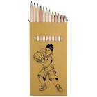 12 X 'Basket Ball Boy' Long 178Mm Coloured Pencils / Pencil Set (Pe00060677)