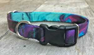 5/8"  Thin Small Colorful Purple Adjustable Dog Collar with Quick Release Buckle - Picture 1 of 4