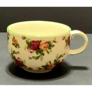 VTG ROYAL ALBERT TEACUP OLD COUNTRY ROSES 1999 CASUAL CLASSICS GREEN TRIM PAINT - Picture 1 of 4