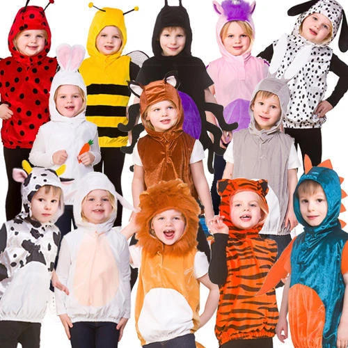 Animal Tabards Kids Fancy Dress Wildlife Nature Boys Girls Book Day Costumes New - Image 1 of 1