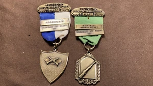 2 Vintage 1947 Twin City Whitehall Montague Michigan Shooting Medal Gun Club - Bild 1 von 7