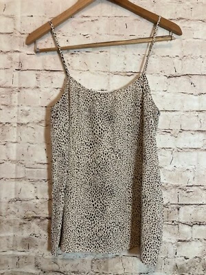 Equipment Femme Silk Cami Top Womens Small Beige Cheetah Leopard Lightweight - Image 1 of 4