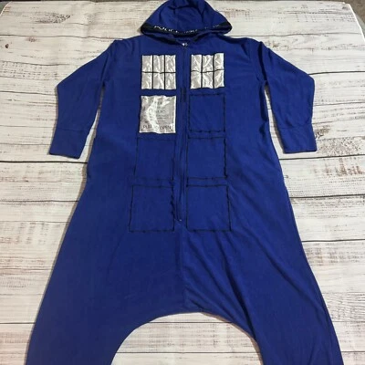 Doctor Who Tardis Pijama Con Capucha Una Pieza Cabina Teléfono Policía Llamada Box Adulto S Foto 1 de 4