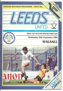 Football Programme>LEEDS UNITED v WALSALL Sept 1985 FLC - Picture 1 of 1