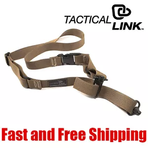 Tactical Link QD 1 Point & 2 Point Convertible Tactical Sling - Dark Earth/Brown - Picture 1 of 3