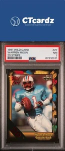 1991 Wild Card #27 Warren Moon 20 Stripe PSA 7 POP 1 NONE HIGHER! HOF - Picture 1 of 2