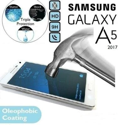 Protector de pantalla de vidrio templado 100 % genuino A520F 17 para Samsung Galaxy A5 2017 Foto 1 de 2