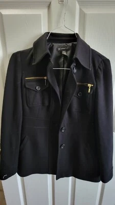 Blazer INC International Concepts Estilo Militar Gris Chaqueta Elástica Talla S Abrigo Foto 1 de 4