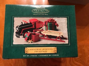 Hallmark Andenken Ornament Weihnachten Morgen Schätze Set 3 Stück NEU 2002 - Bild 1 von 2