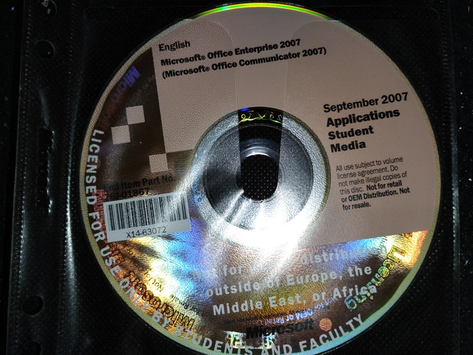 Microsoft Office Enterprise 2007 - Word Excel Power Point Outlook c/w Reg Nummer - Bild 1 von 1