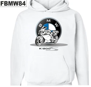 Hoodie schwarz K1200 S weiß white Hoodie Sweatshirt FBMW84 - Bild 1 von 1