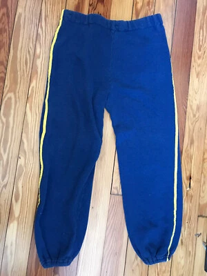 Pantalones deportivos vintage marca ropa deportiva de Lee juvenil talla 18-20 azul amarillo a rayas Foto 1 de 4