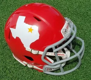 * KANSAS CITY CHIEFS DALLAS TEXANS TRIBUTE FOOTBALL MINI SPEED HELMET FROM 2009 - Picture 1 of 1