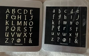 GROSS- & KLEINBUCHSTABEN ALPHABET Stempelset - Sammelalbum & Kartenherstellung *ausgefallene Schrift* - Bild 1 von 6