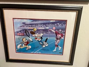 Joe Montana Signed "Catch The Birdie" L.E. Cel 167/750 Upper Deck & Warner Bros. - Picture 1 of 10