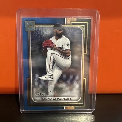 SANDY ALCANTARA 2023 TOPPS MUSEUM COLLECTION SAPPHIRE PARALLEL MARLINS 078/150 - Image 1 of 2